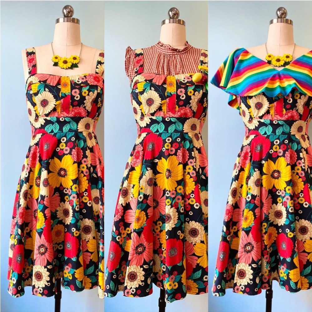 Mod Floral Tie Back Dress by Eva Rose
